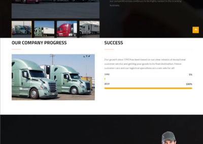 Bakersfield, California Trucking Website Design Homepage